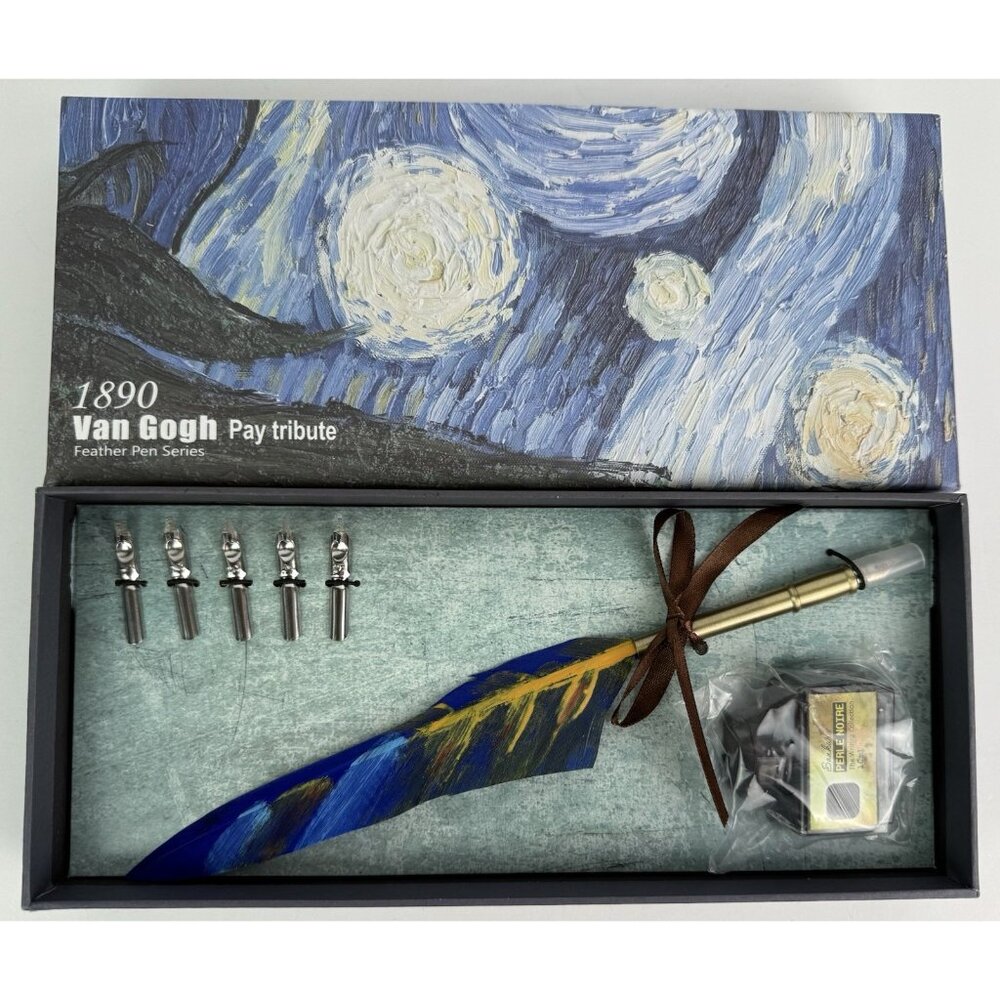 1890 Van Gogh Pay Tribute Feather Pen Series‎ Set- New in Box